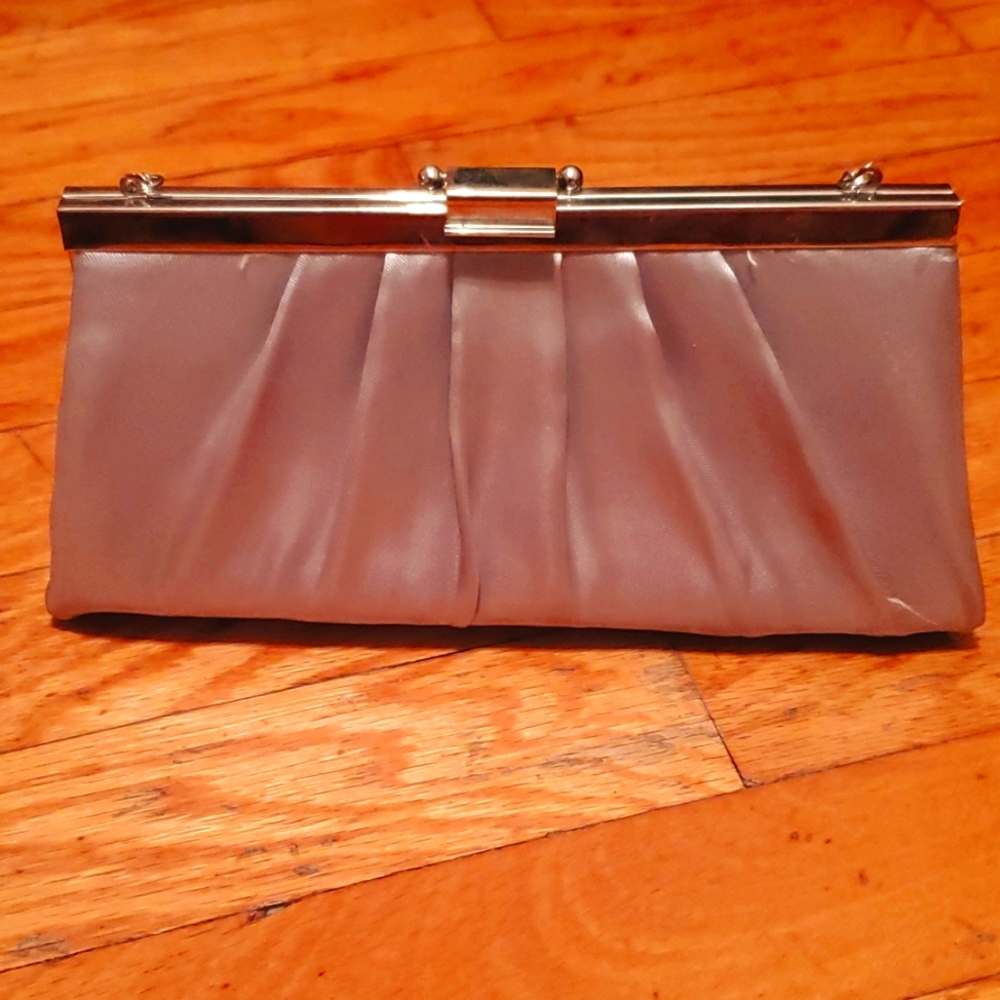 Gunne Sax, silver cross body/wallet purse.
